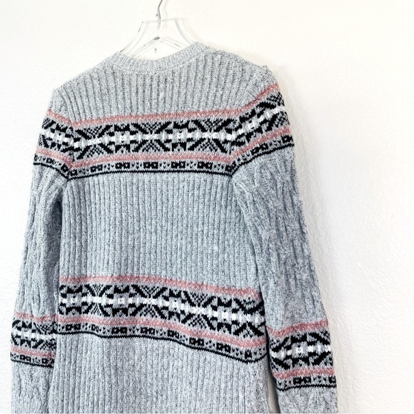 Lety & Me Long Line Chunky Knit Aztec Striped Cardigan Size XS - Picture 4 of 11
